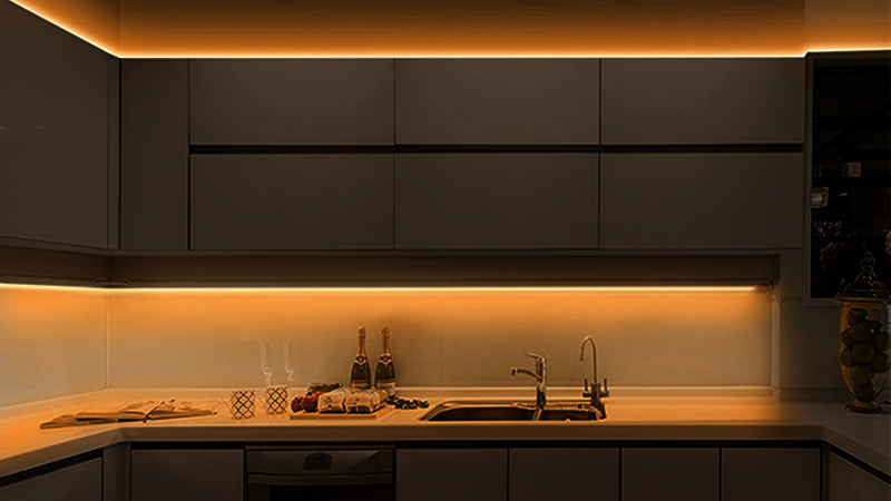 LED-sensor vir kasbeligting